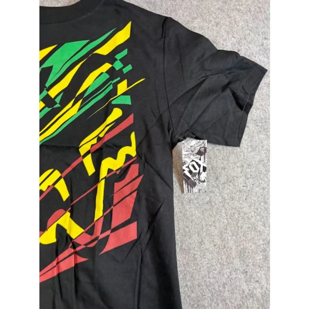 Fox Racing Graphic Tee Shirt Mens Small Black Motocross Biker Streetwear Y2K NWT - Picture 2 of 6